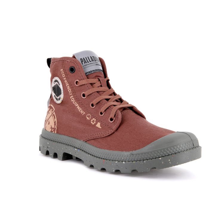 Bottes Palladium Pampa Organic Metro Femme Corail | FR INJ076L